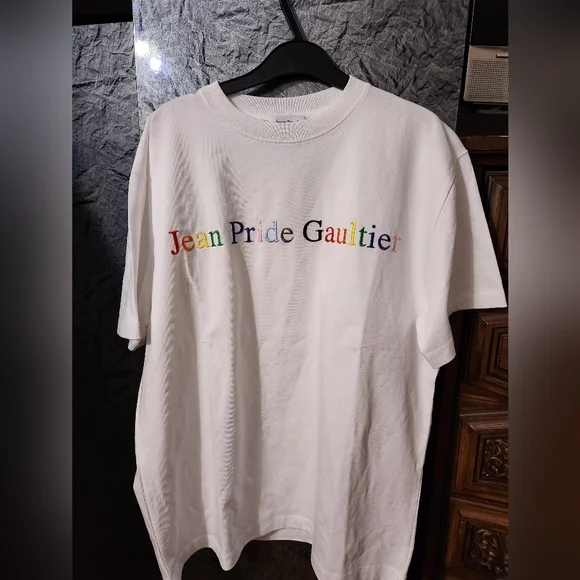 トップス jean paul gaultier homme tee Jean Paul Gaultier Logo Long Sleeve Tee - M – Angeles Vintage